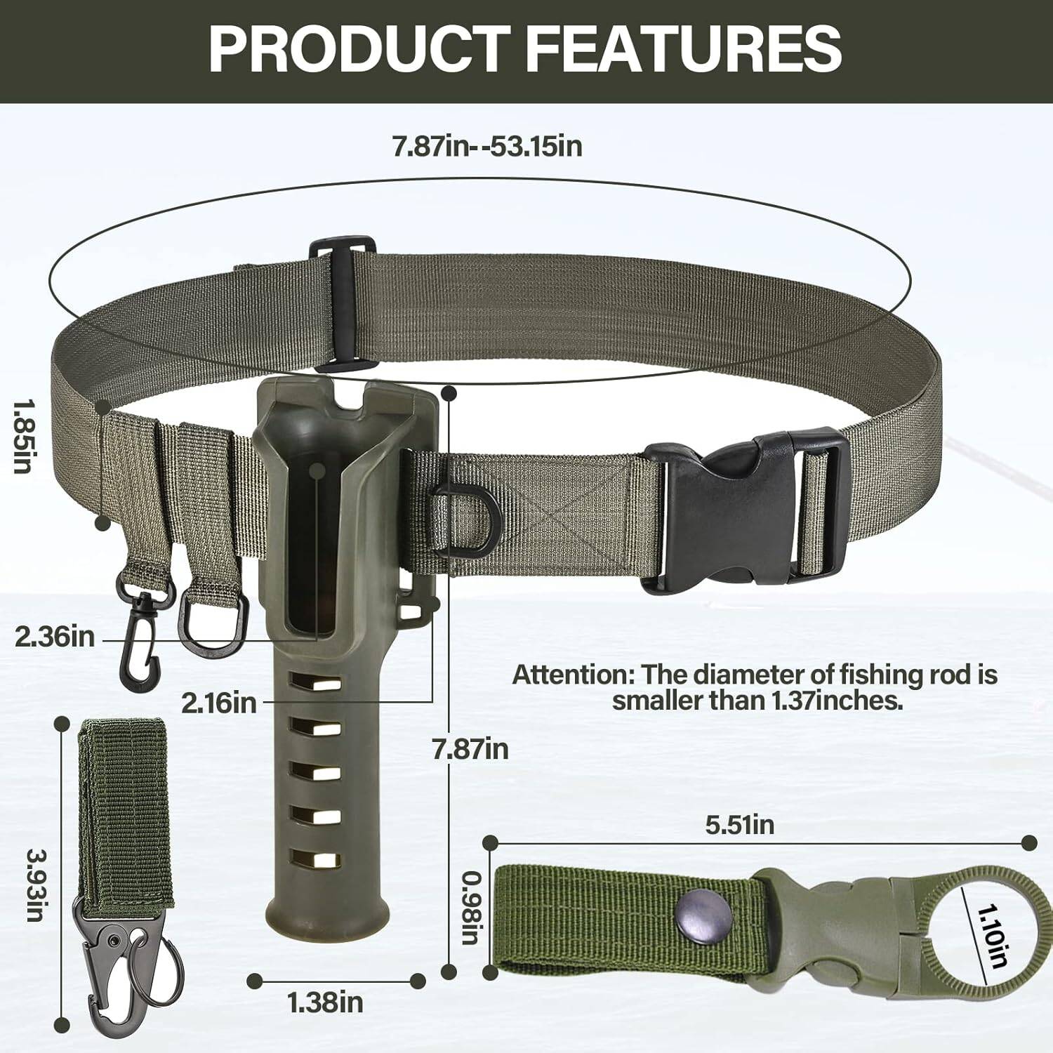 🍁 Fall Sale-50% OFF🐠Fishing Rod Holder Belt